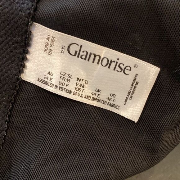 Glamorise Black Front Hook Comfy 46F Bra - Picture 5 of 6